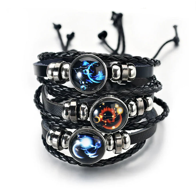 Zodiac Leather Wrap Bracelet – Stylish and Meaningful Astrology Jewelry