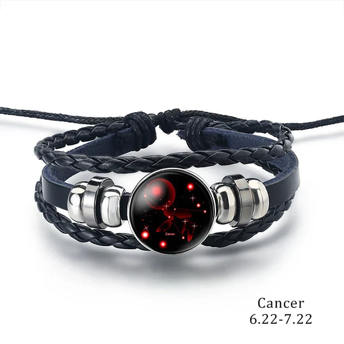 Zodiac Leather Wrap Bracelet – Stylish and Meaningful Astrology Jewelry