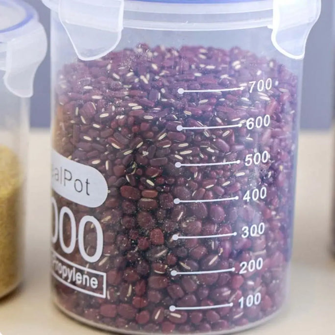 Airtight Transparent Food Jars – Preserve Freshness & Flavor