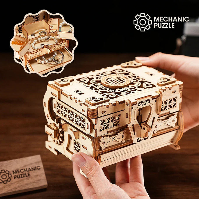 3D Wooden Jewelry Box Puzzle – Create & Treasure a Timeless Piece