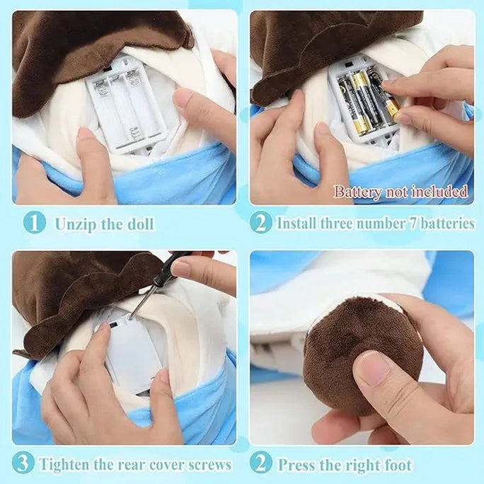 Breathing Jesus Plush Toy – Soothing Musical Sleep Companion with 4-Mode Adjustment | Christmas Gift for Kids