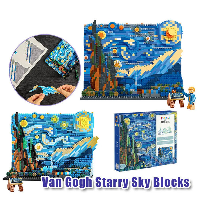 tarry Night Building Blocks Set – Build Van Gogh’s Masterpiece