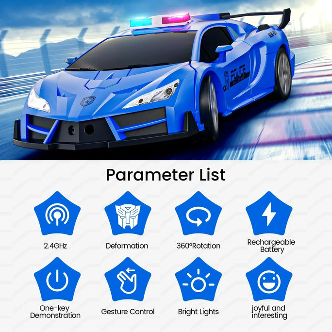 Gesture Sensing Police RC Car – High-Speed, Interactive Fun for All Ages