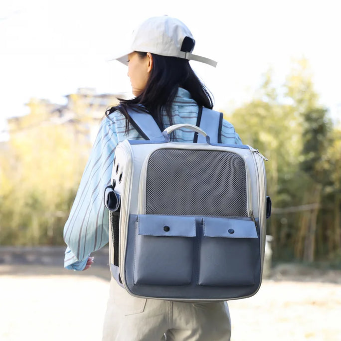 Foldable Cat Carrier Backpack – Comfortable, Stylish & Convenient for Travel
