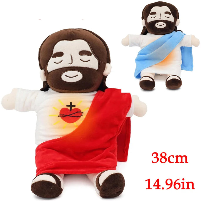 Breathing Jesus Plush Toy – Soothing Musical Sleep Companion with 4-Mode Adjustment | Christmas Gift for Kids
