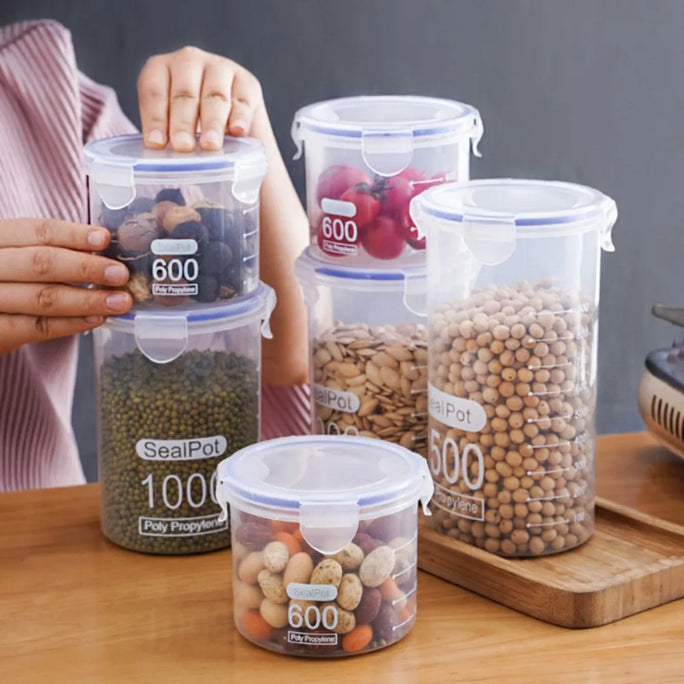 Airtight Transparent Food Jars – Preserve Freshness & Flavor