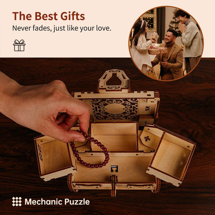 3D Wooden Jewelry Box Puzzle – Create & Treasure a Timeless Piece