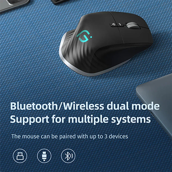Multi-Device Wireless Bluetooth Mouse – Ergonomic & Seamless Control