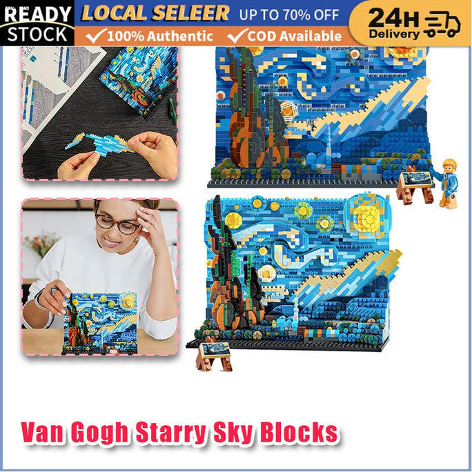 tarry Night Building Blocks Set – Build Van Gogh’s Masterpiece