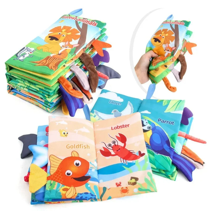 Baby Tail Cloth Book – Soft, Interactive, and Safe for Babies