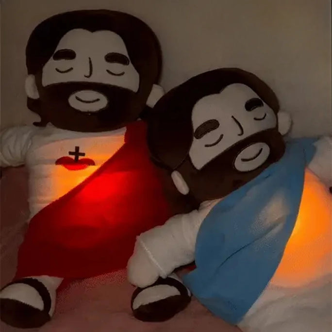 Breathing Jesus Plush Toy – Soothing Musical Sleep Companion with 4-Mode Adjustment | Christmas Gift for Kids