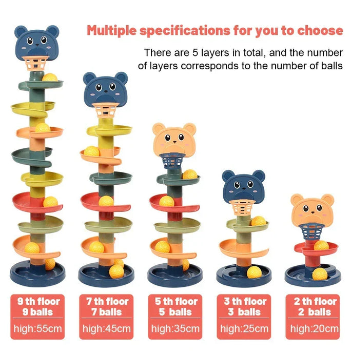 Rolling Ball Stacking Tower – Where Play Builds Hearts & Smiles