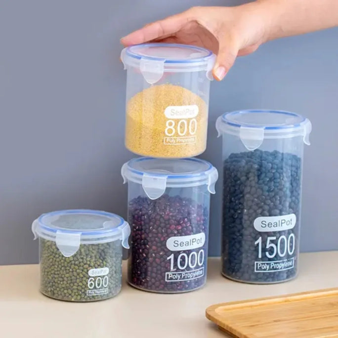Airtight Transparent Food Jars – Preserve Freshness & Flavor