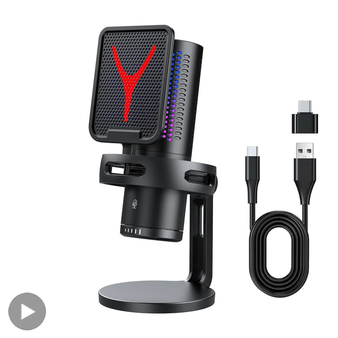 Professional RGB Gaming Microphone – Crystal-Clear Audio & Customizable Lighting